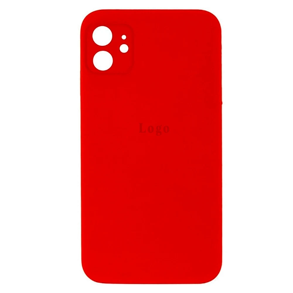 Чохол Silicone Case Square Full Camera Protective (AA) для Apple iPhone 11 (Червоний/Red)