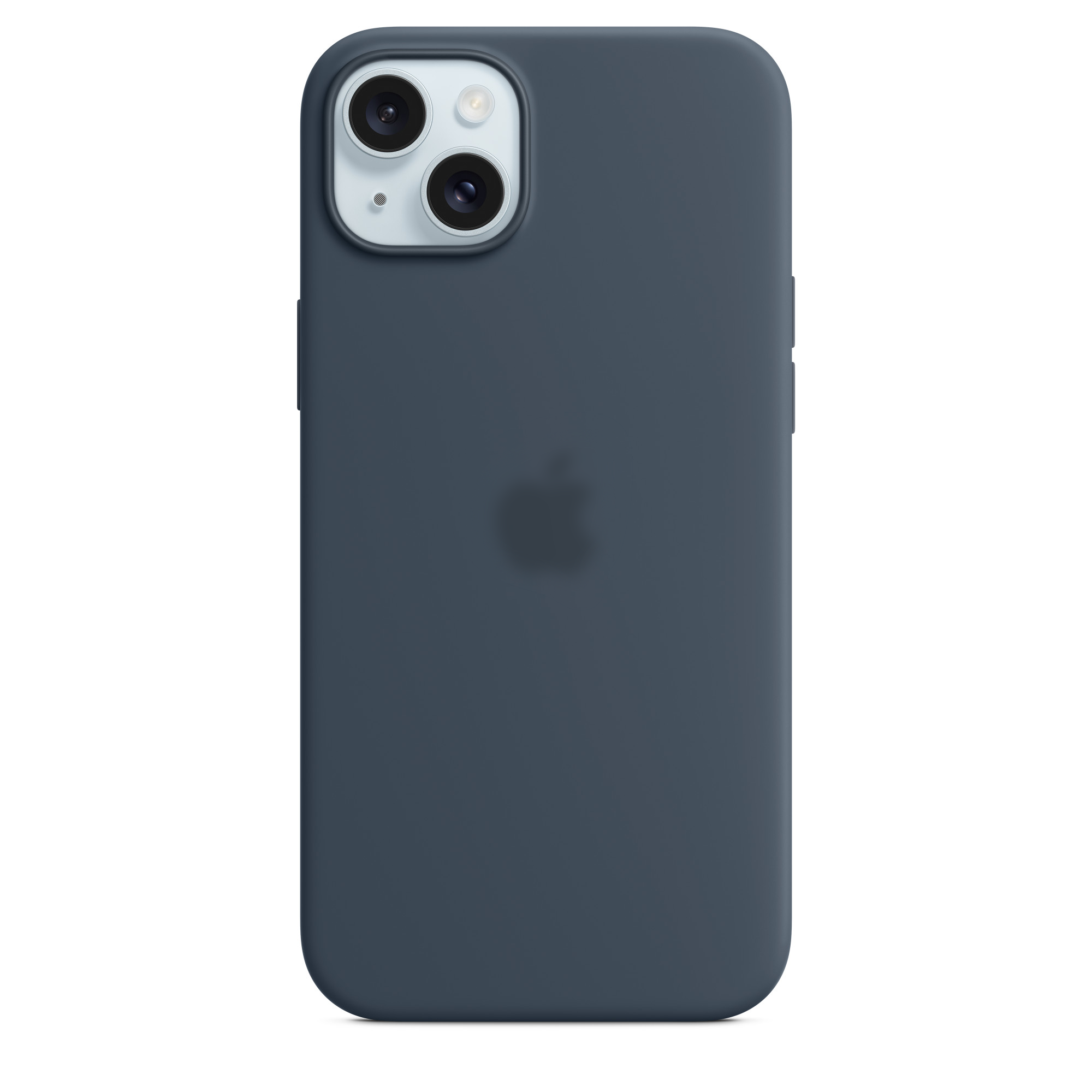 Чохол Silicone Case (AAA) full with MagSafe and Animation для iPhone 15 Plus (Синій / Storm Blue)