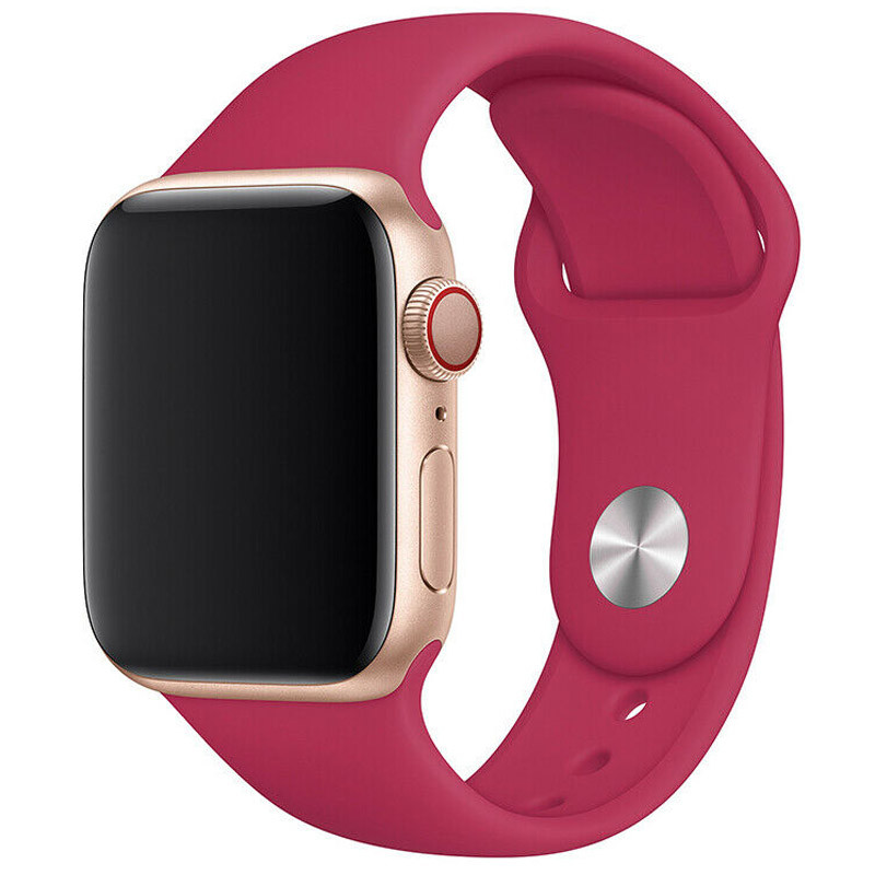 Силіконовий Ремінець для Apple Watch Sport Band 42/44mm (S/M & M/L) - (Малиновий / Pomegranate)