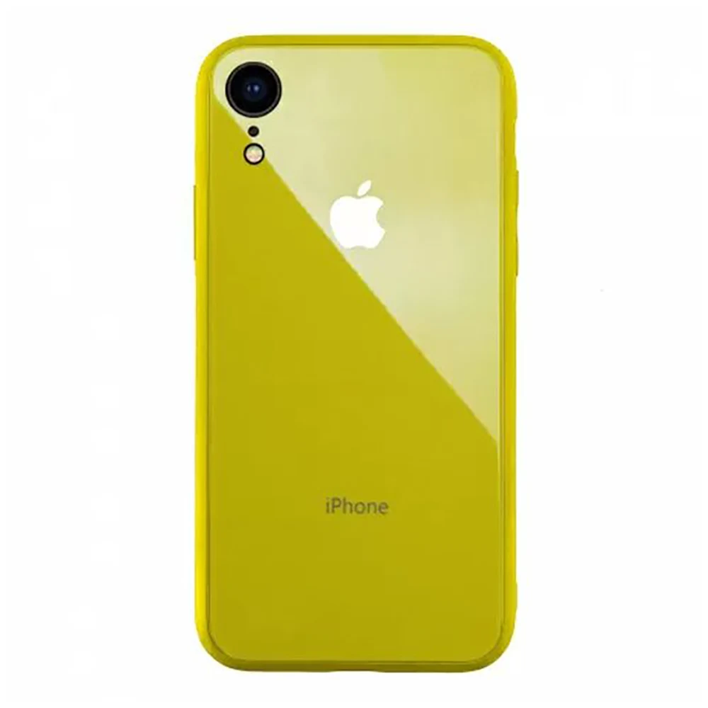 Чохол Glass+TPU Case для iPhone Xr Yellow