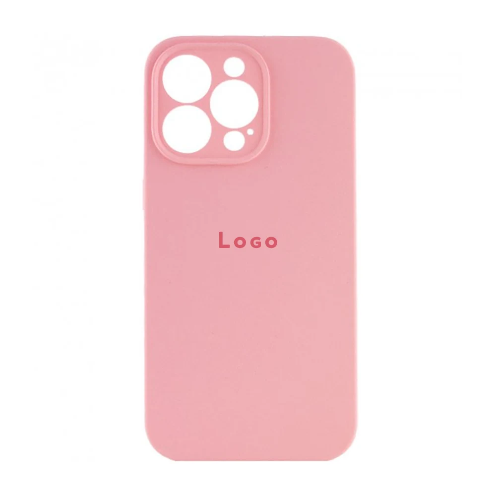 Чохол Silicone Case Full Camera Protective (AA) iPhone 13 Pro (Рожевий/Light Pink)