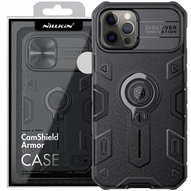 Чохол Nillkin CamShield Armor no logo для iPhone 13 Pro Max Black (6.7