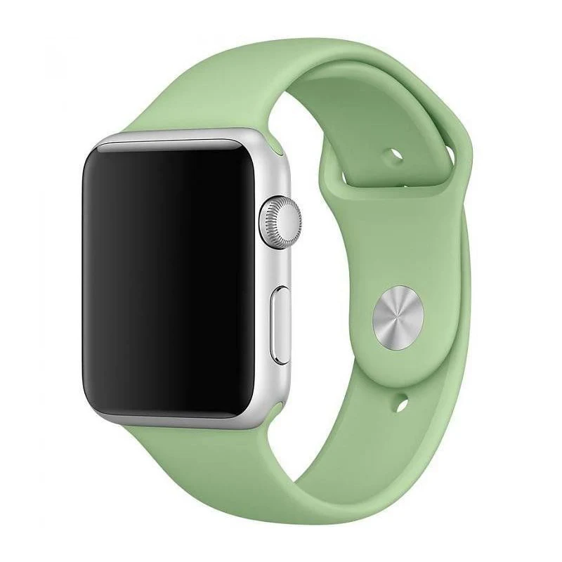 Силіконовий Ремінець для Apple Watch Sport Band 42/44mm (S/M&M/L) - (М'ятний/Mint)