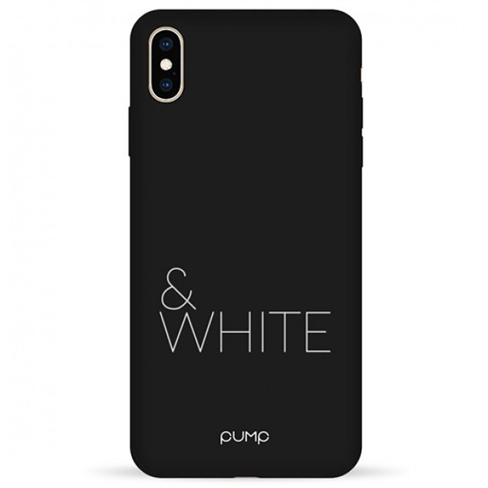 Pump Silicone Minimalistic Case for iPhone Xs Max Black and White