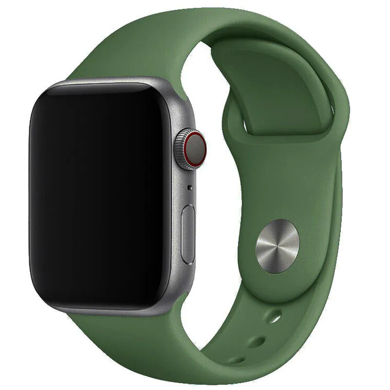 Силіконовий Ремінець для Apple Watch Sport Band 38/40/41mm (S/M&M/L) - (Зелений/Clover)