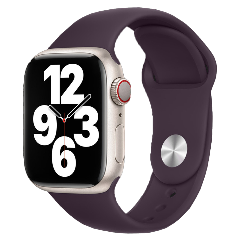 Силіконовий Ремінець для Apple Watch Sport Band 42/44mm (S/M&M/L) - (Фіолетовий/Elderberry)