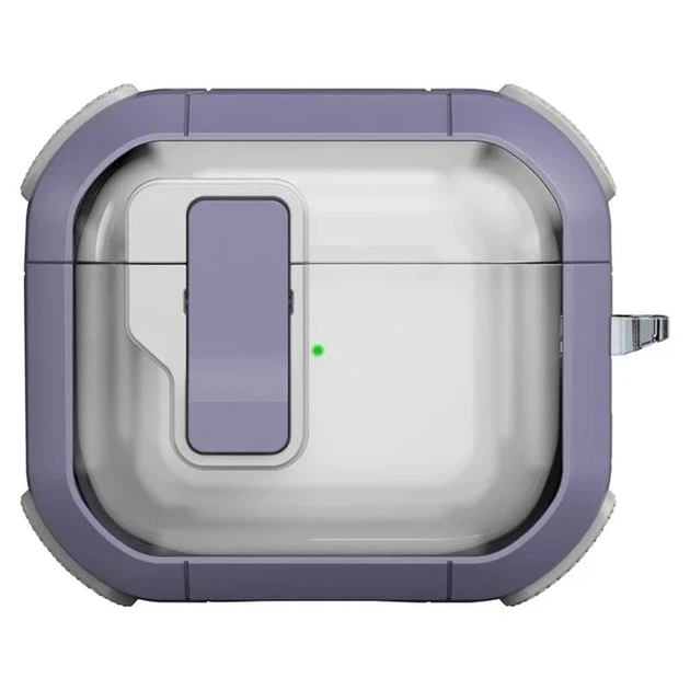 Футляр протиударний Locking Button для навушників Airpods 4 (Light Purple)