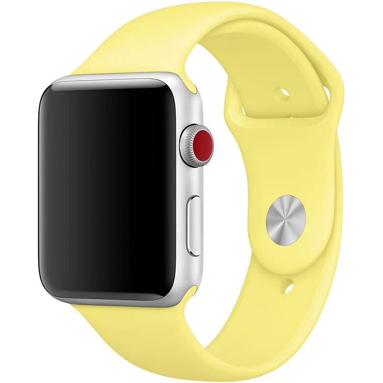 Силіконовий Ремінець для Apple Watch Sport Band 42/44mm (S/M&M/L) - (Жовтий/Lemonade)