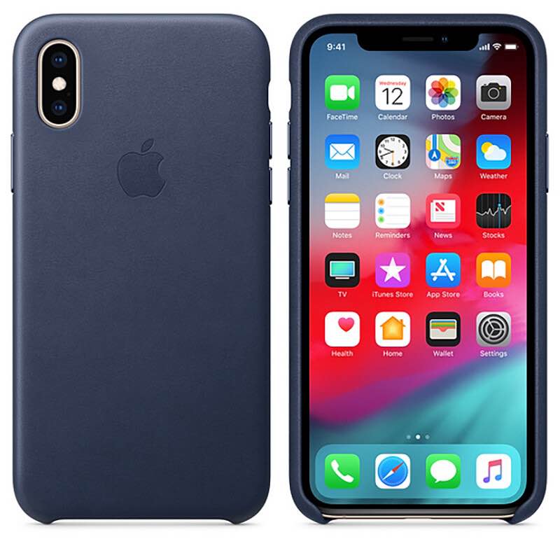 Чохол MaiKai Elite Leather для iPhone X/XS - Midnight Blue