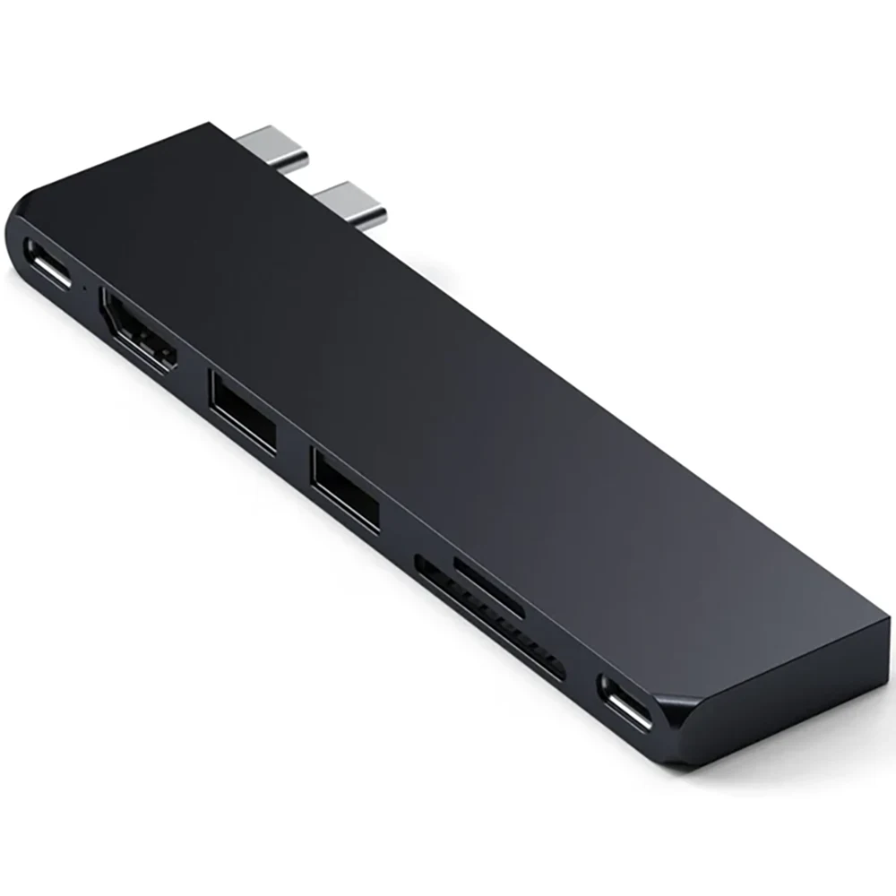 Хаб Satechi Aluminum USB-C Pro Hub Slim Adapter Midnight (ST-HUCPHSD)