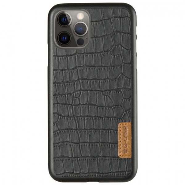 Шкіряна накладка G-Case Crocodile Dark series для Apple iPhone 12 Pro Max (6.7 