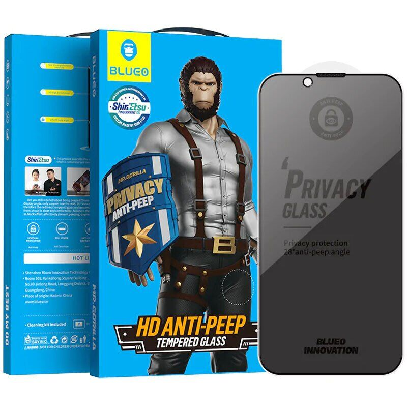 Захисне скло Blueo Full Cover Anti-Peep Matte для iPhone 13Pro/13/14/16e 6.1