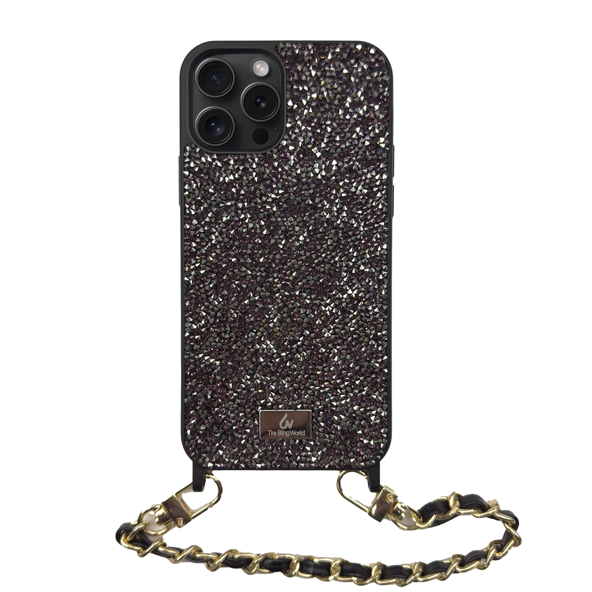 Чохол Bling World Rock Diamond (TPU) iPhone 13 Pro Max (темно-фолетовий)