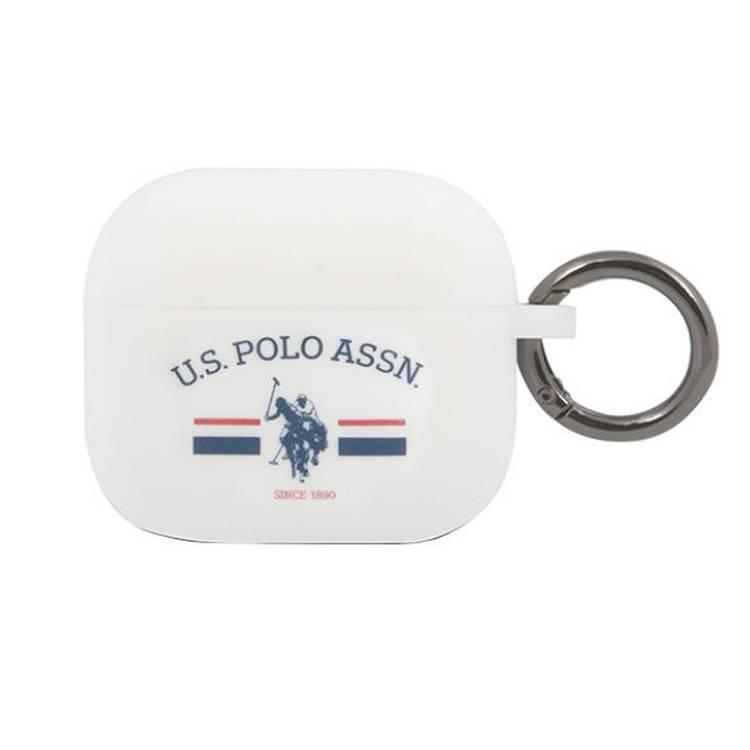 Чохол U.S.Polo Assn.Silicone Horses Flag Case for Airpods 3 White