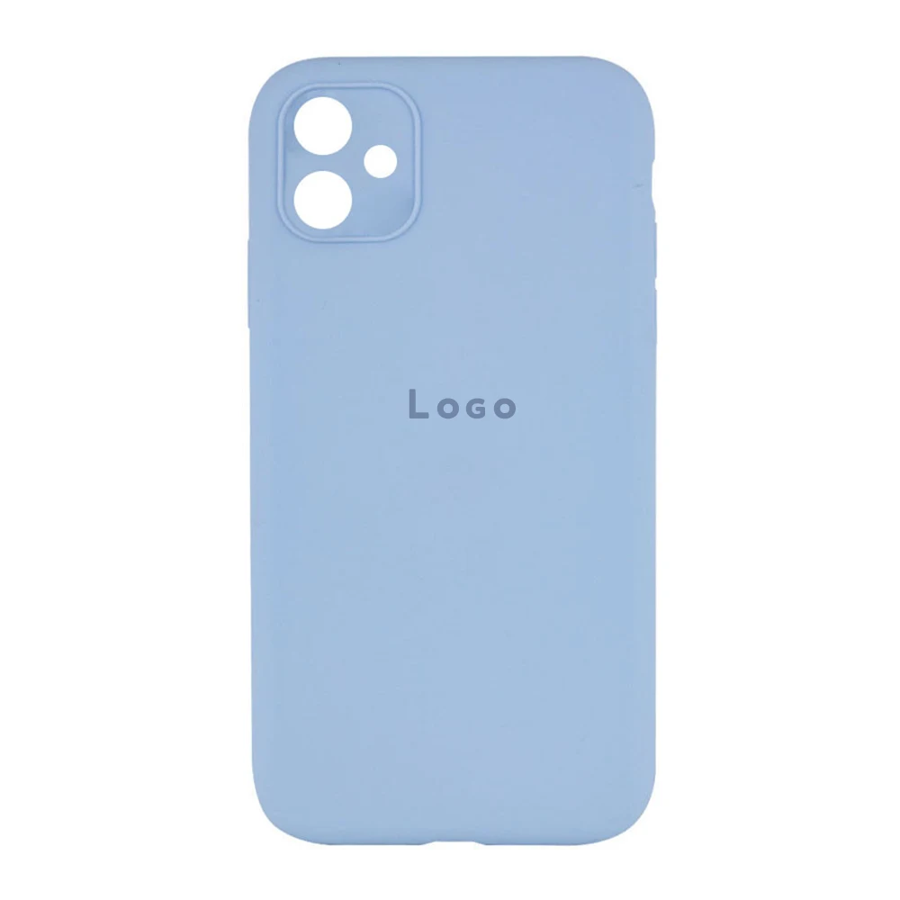 Чохол Silicone Case Square Full Camera Protective (AA) для Apple iPhone 11 (Блакитний/Lilac Blue)