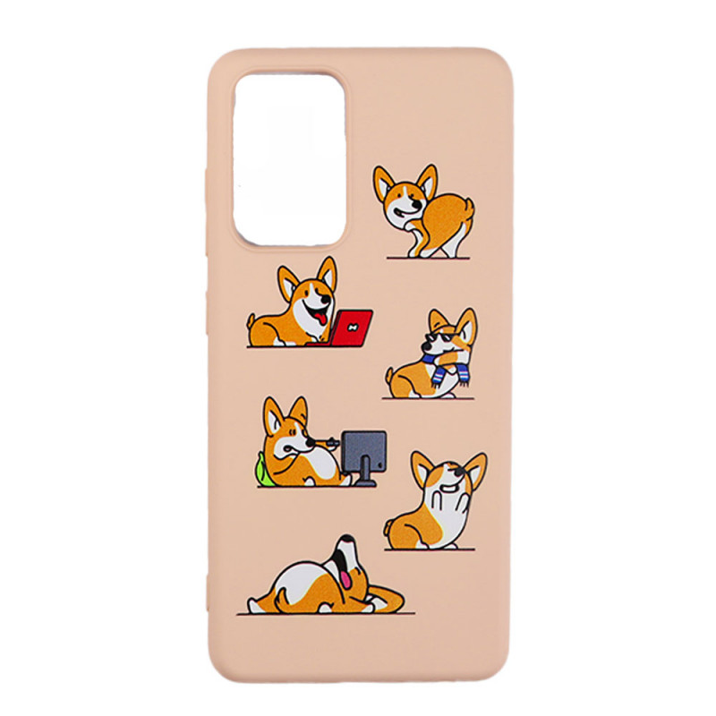 Чохол MiaMi Cartoon for Samsung A525 (A52-2021) Pink Sand Corgi