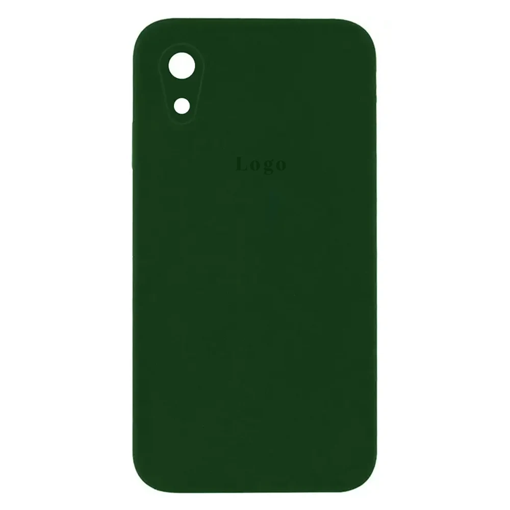 Чохол Silicone Case Square Full Camera Protective (AA) для Apple iPhone XR (Зелений/Army Green)