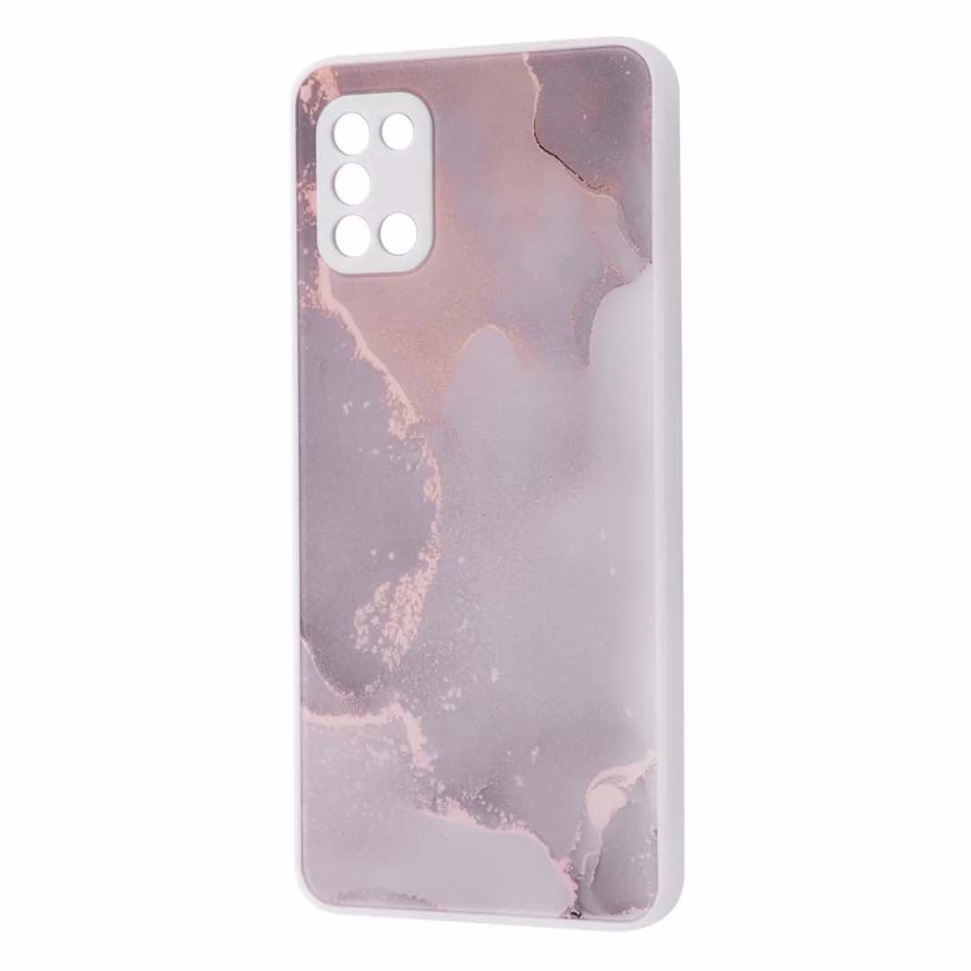 Чохол Marble Clouds Samsung Galaxy S21 FE (G9900B) (рожевий пiсок)