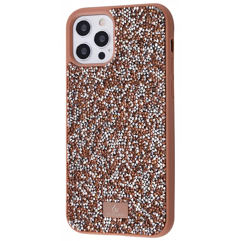 Чохол Bling World Grainy Diamonds (TPU) iPhone 12/12 Pro (золотий)