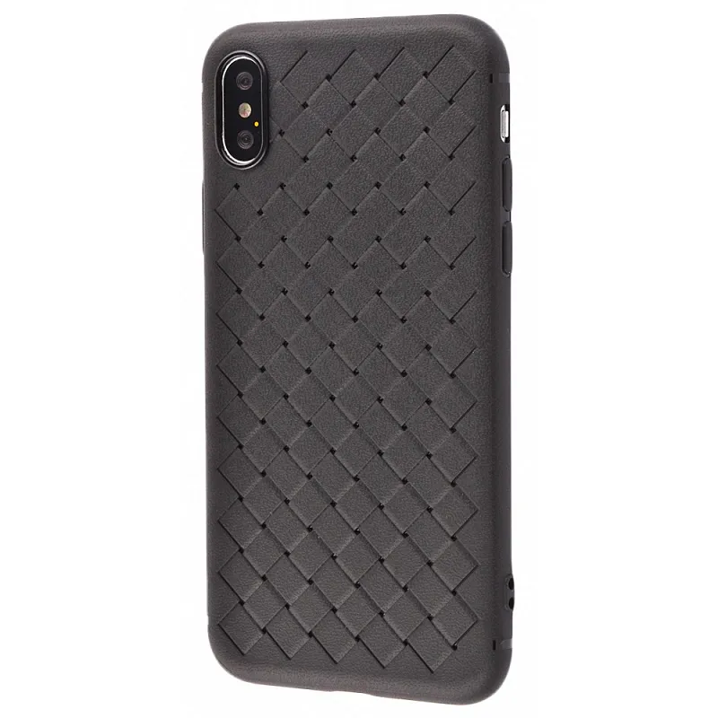 Чохол силіконовий Weaving case iPhone Xs Max Black