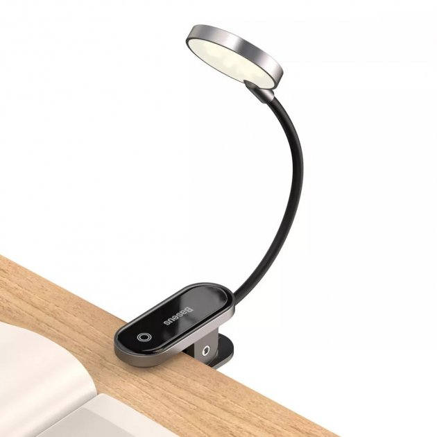 LED Лампа Для Будинку Baseus Comfort Reading Mini Clip (темно-сірий)