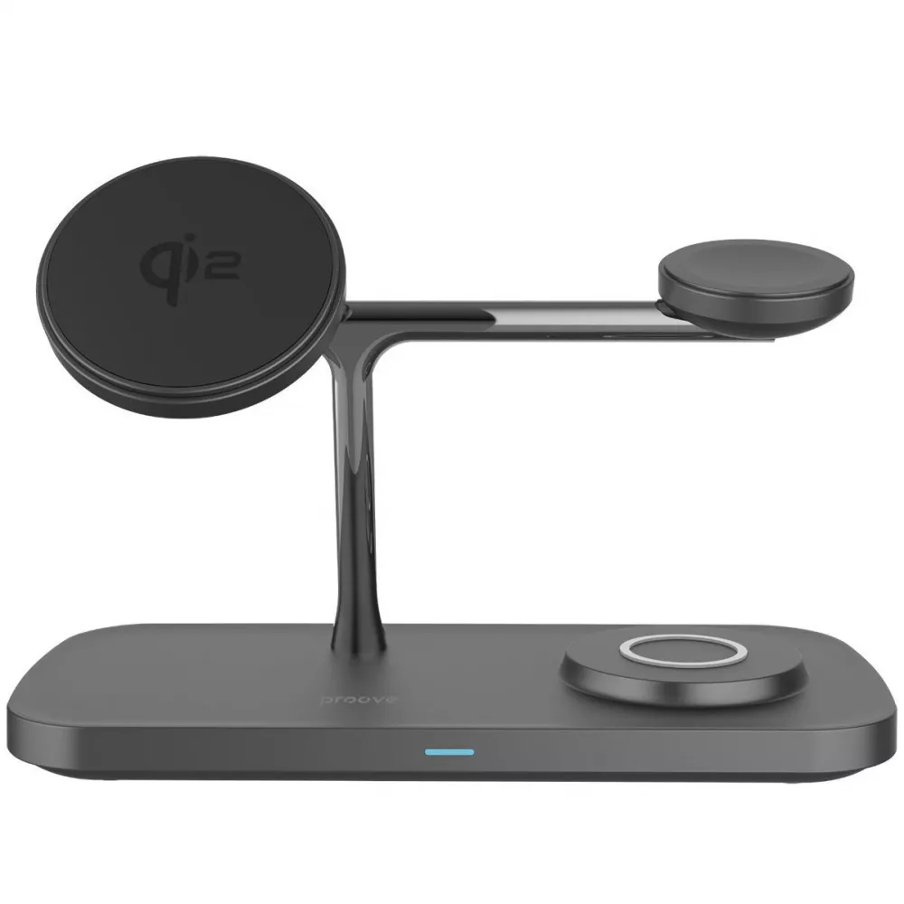 Бездротовий ЗП Proove Magnetic Field Pro 3 in 1 Qi2 (чорний)