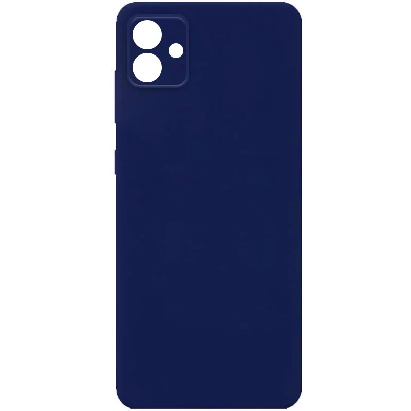 Чохол Silicone Cover Full Camera (AA) для Samsung A04 (Темно-синій/Midnight Blue)