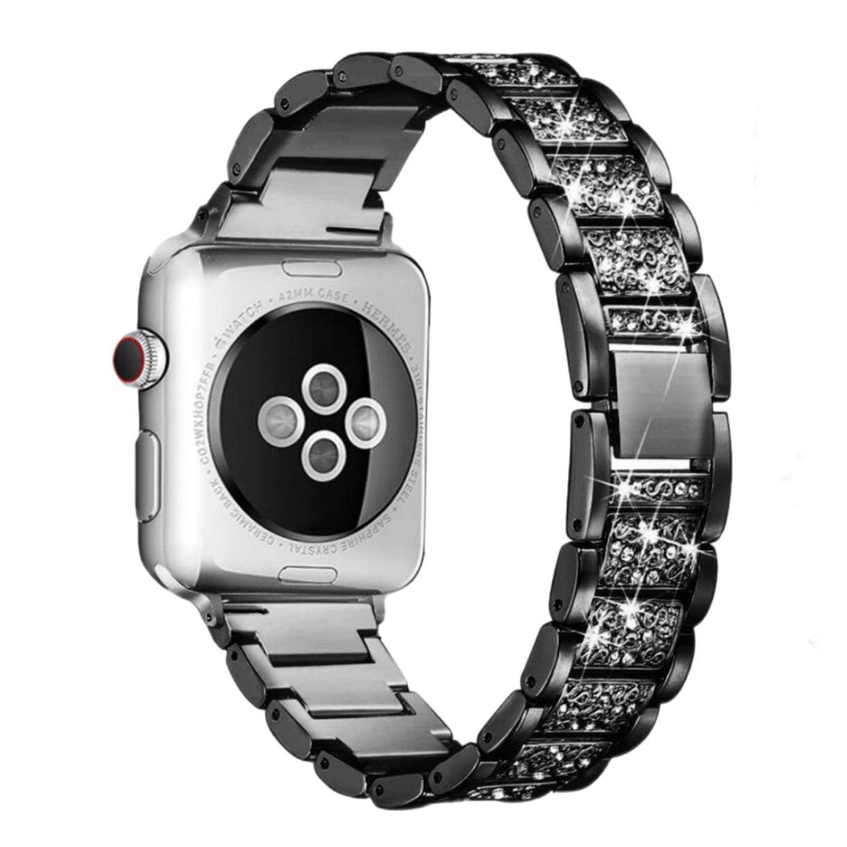 Ремінець Luxury Steel Swarovski для Apple Watch 42/44mm - Black