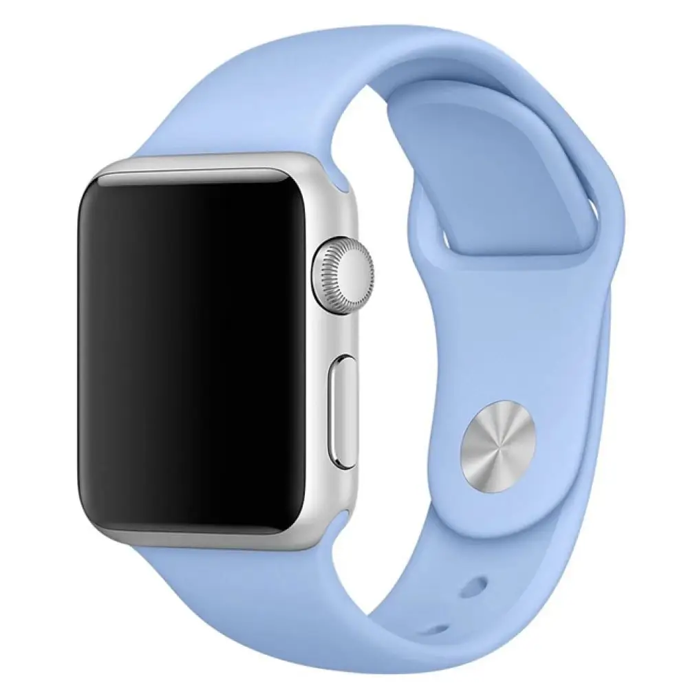 Силіконовий ремінець для Apple Watch Sport Band 38/40/41 (S/M & M/L) 3pcs (Блакитний / Lilac Blue)