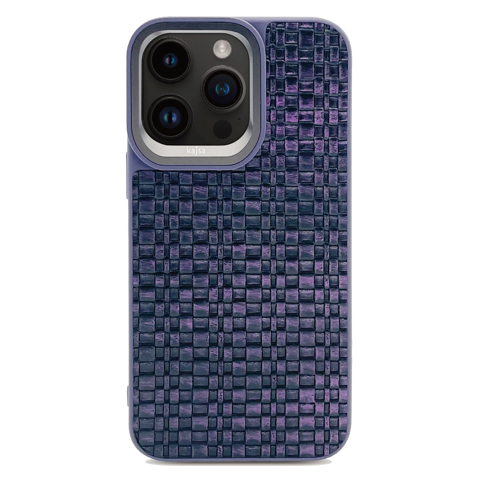 Чохол Kajsa Glamorus Collection Woven iPhone 14 Pro Max (фіолетовий)