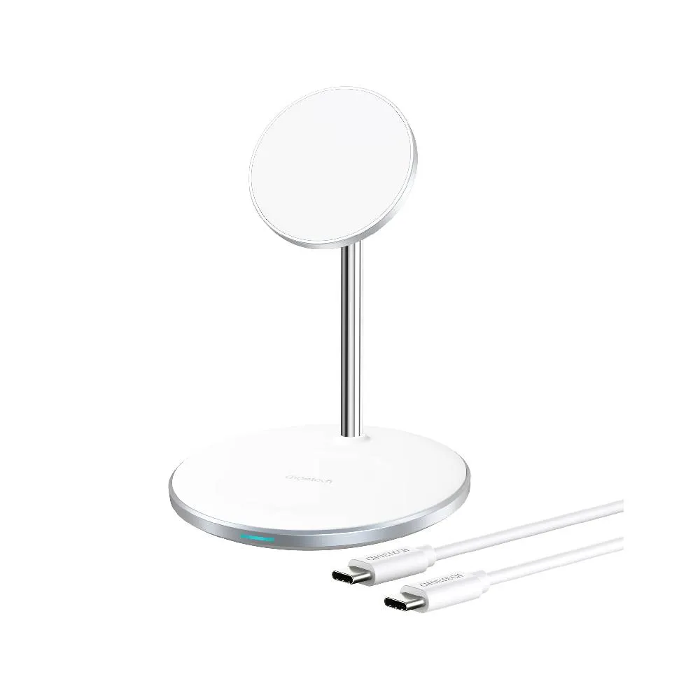 БЗП Choetech Magnetic 2 in 1 magnetic Wireless Charging Stand White
