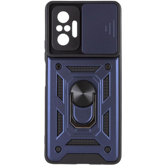 Чохол Ummi Camshield Serge Ring для Xiaomi Redmi Note 10 Pro / 10 Pro Max (Синій)