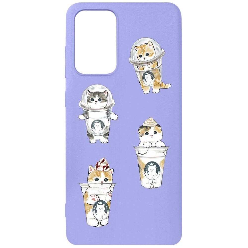 Чохол MiaMi Cartoon for Samsung A725 (A72-2021) Violet Kitty