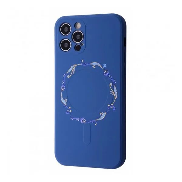 Чохол WAVE Minimal Art Case iPhone with MagSafe 13 Pro (blue/wreath)