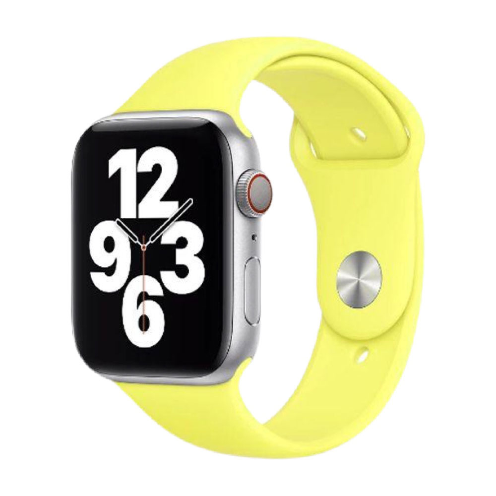 Силіконовий Ремінець для Apple Watch Sport Band 38/40mm (S/M&M/L) - (Жовтий/Lemonade)