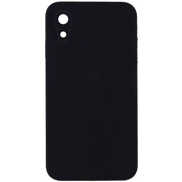 Чохол Silicone Case Square Full Camera Protective (AA) NoLogo для Apple iPhone XR (Чорний/Black)