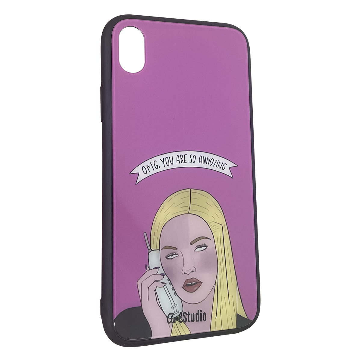 Чохол ArtStudio Case Lovely (Glass+TPU) Series iPhone Xr (Pink OMG)