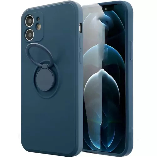 Чохол WAVE Light Color Ring iPhone 12 (dark blue)