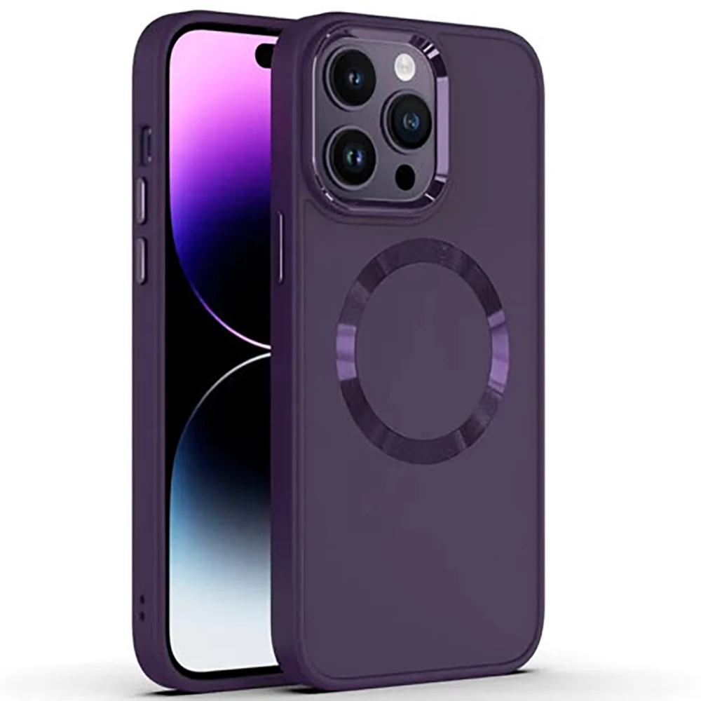 Чохол Bonbon Metal Style with MagSafe для iPhone 13 Pro Max (Фіолетовий/Dark Purple)