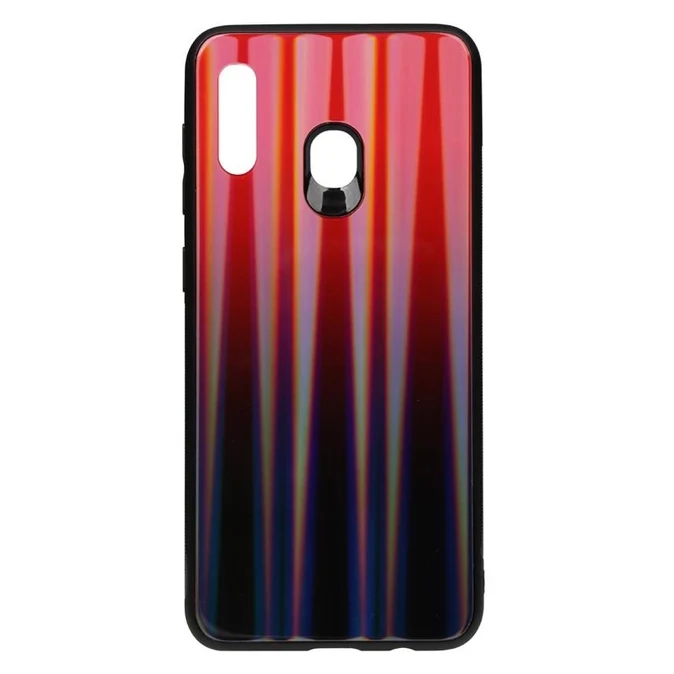 Чохол Chameleon Glass для Samsung A20/A30 - red-purple