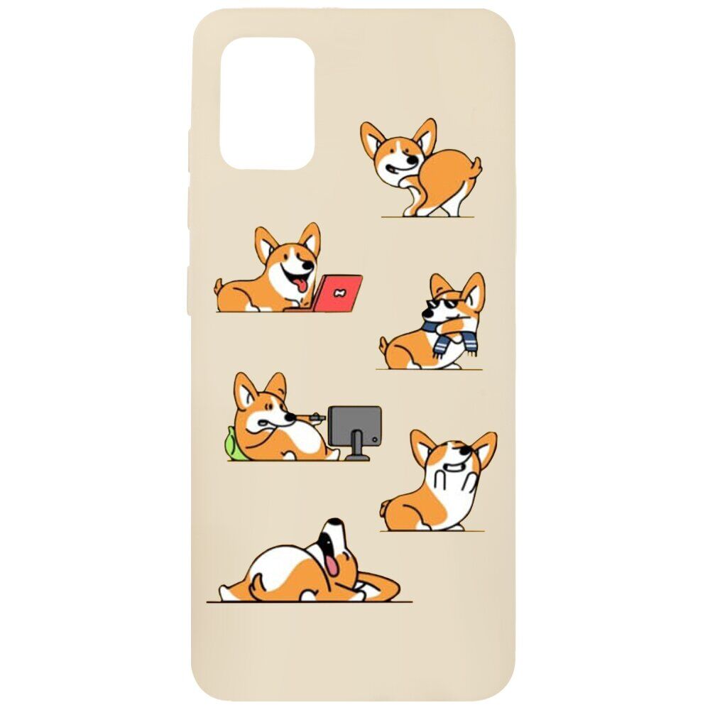 Чохол MiaMi Cartoon for Samsung A515 (A51-2020) Pink Sand Corgi