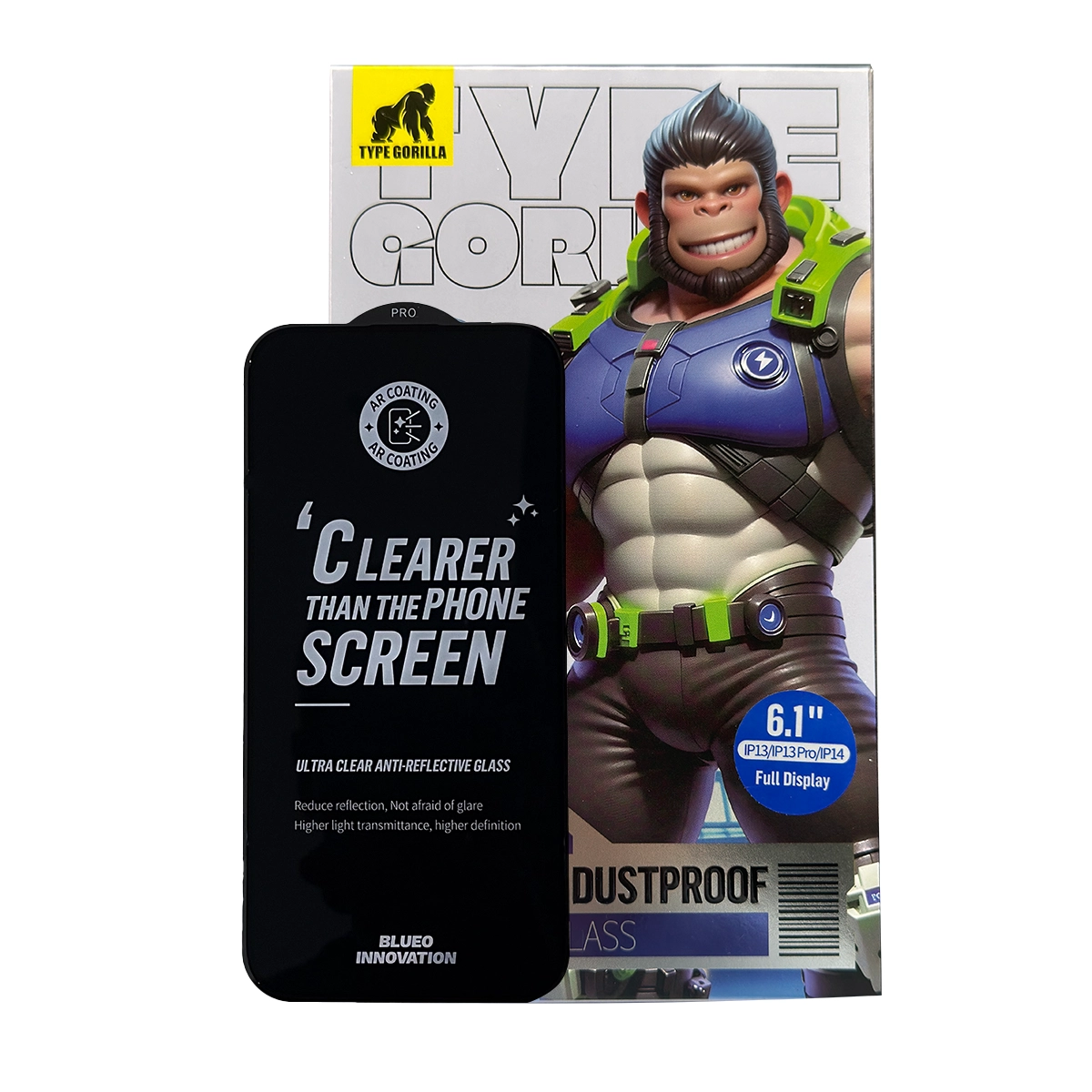 Захисне скло Type Gorilla Ultra Clear AR Anti-Reflective HD Glass для iPhone 13 Pro Max (Black)