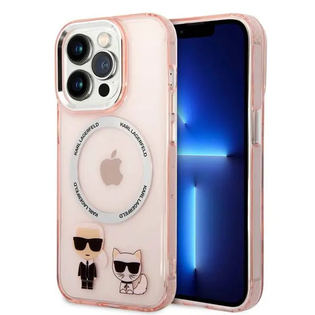 Чохол Karl Lagerfeld Magsafe PC/TPU Case With Ring For iPhone 14 Pro Pink