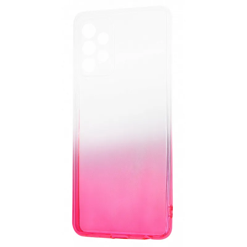 Чохол Силікон 0.5 mm Gradient Design Samsung Galaxy A72 (A725F) (білий/рожевий)