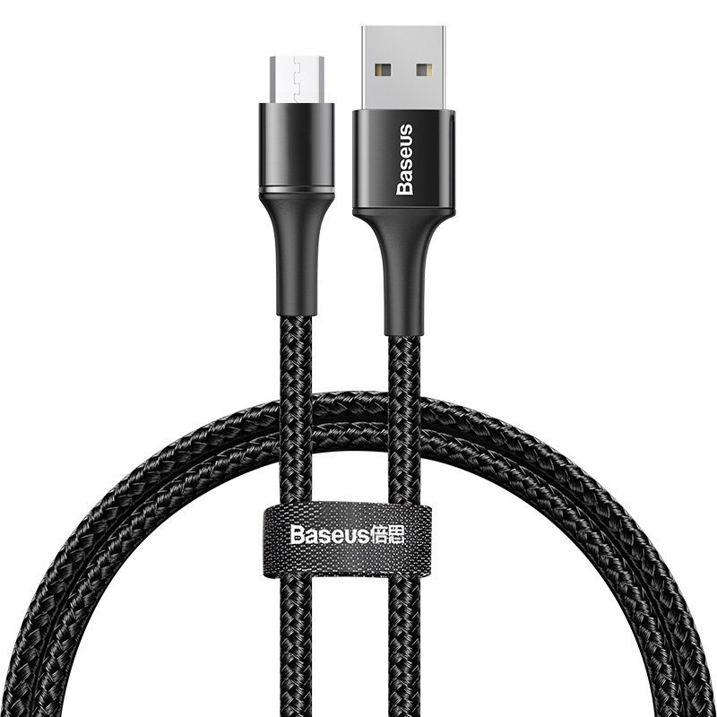 Кабель Baseus Cafule Cable USB For MicroUSB 2.4A 1M Black (CALKLF-BG1)