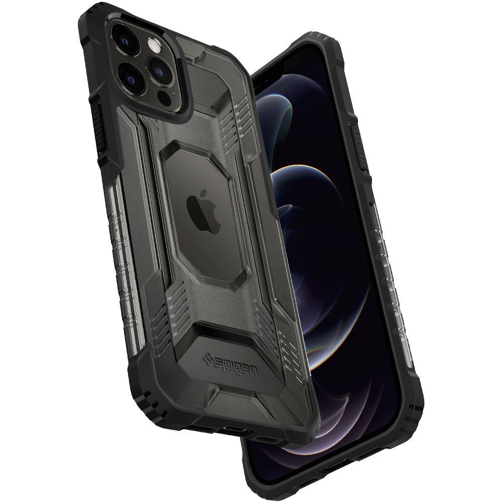 Чохол бампер Spigen Nitro Force Matte for iPhone 12/12 Pro - Black