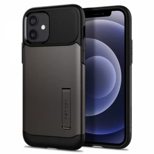 Чохол Spigen для Apple iPhone 12 / 12 Pro Slim Armor, Gunmetal