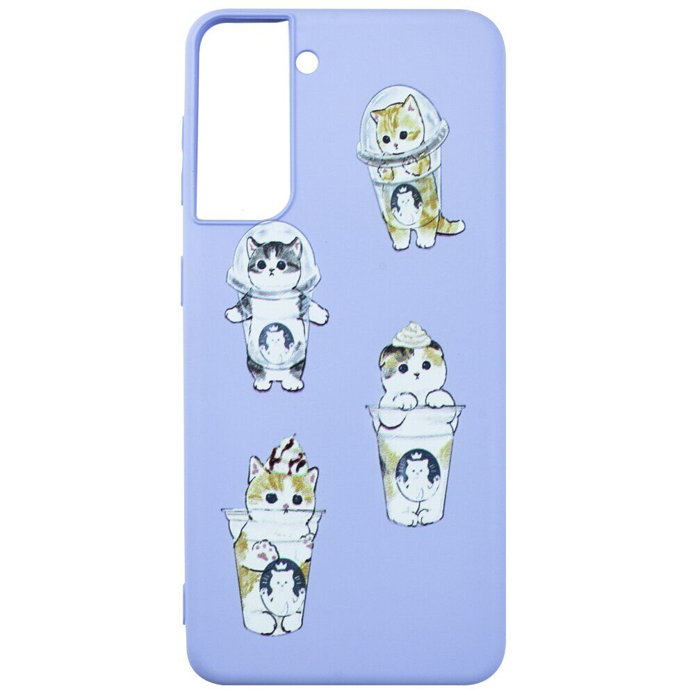 Чохол MiaMi Cartoon for Samsung G991 (S21) Violet Kitty