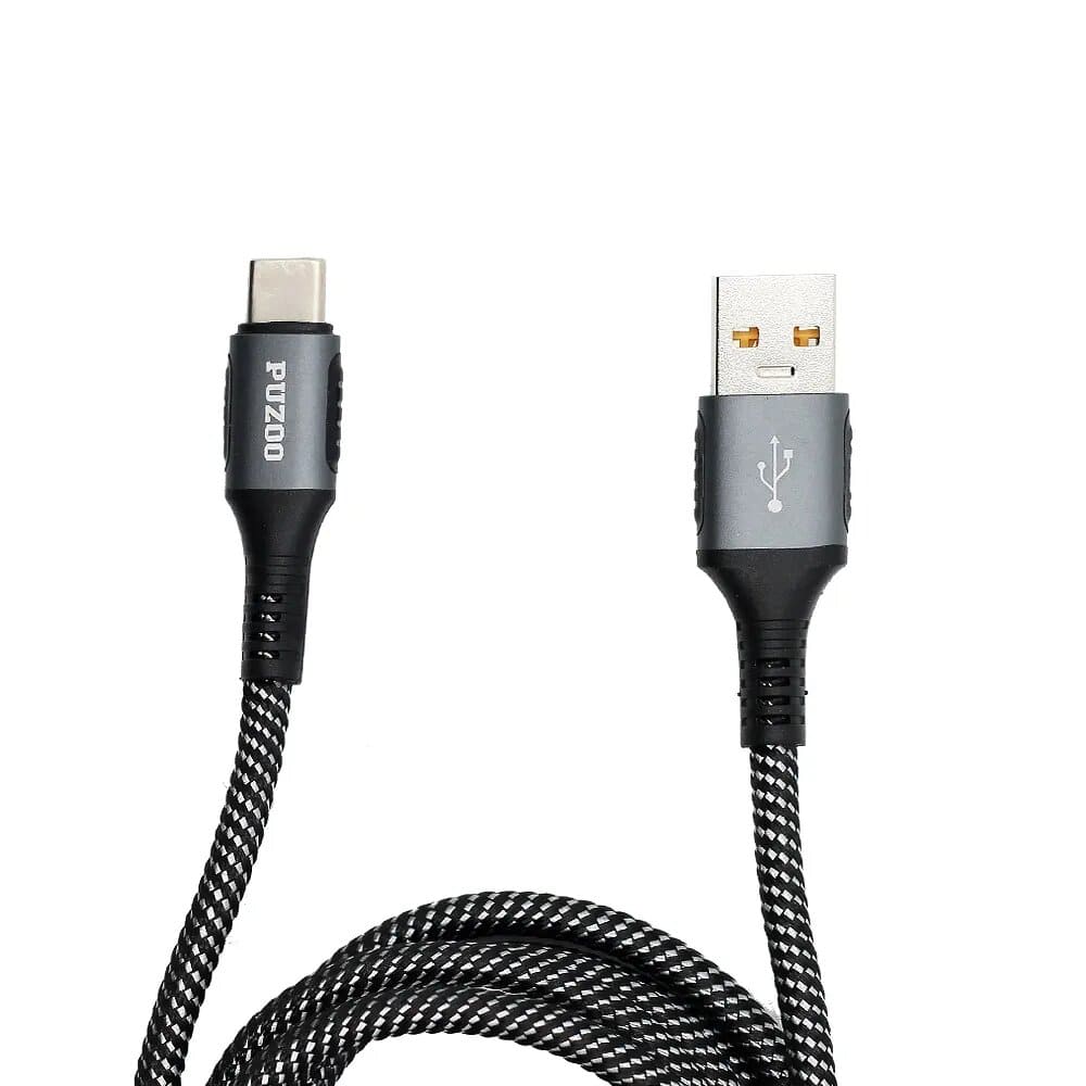 Кабель Puzoo Jazz Series Fast Charging Type-C to USB Cable 1m Black