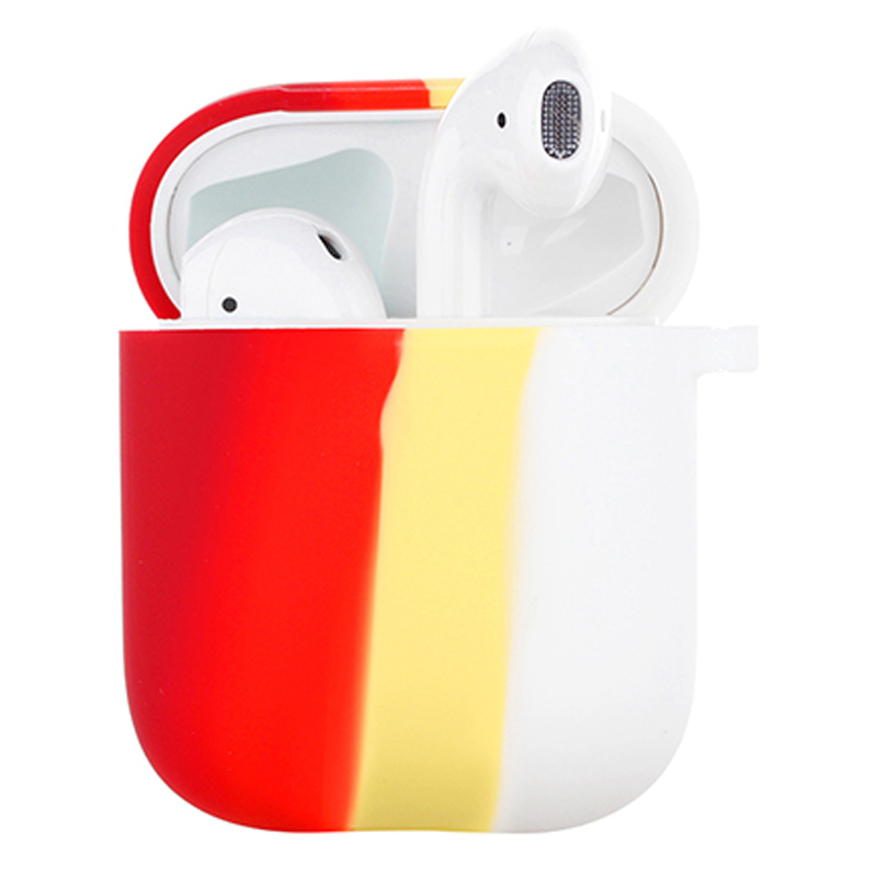 Чохол Colorfull для навушників Airpods 1/2 - (Червоний/Білий)